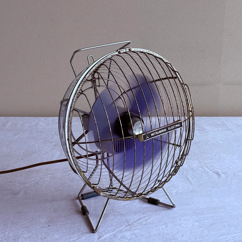 MITSUBISHI ELECTRIC 三菱電機 卓上扇風機 昭和レトロ 丸型 ヴィンテージ