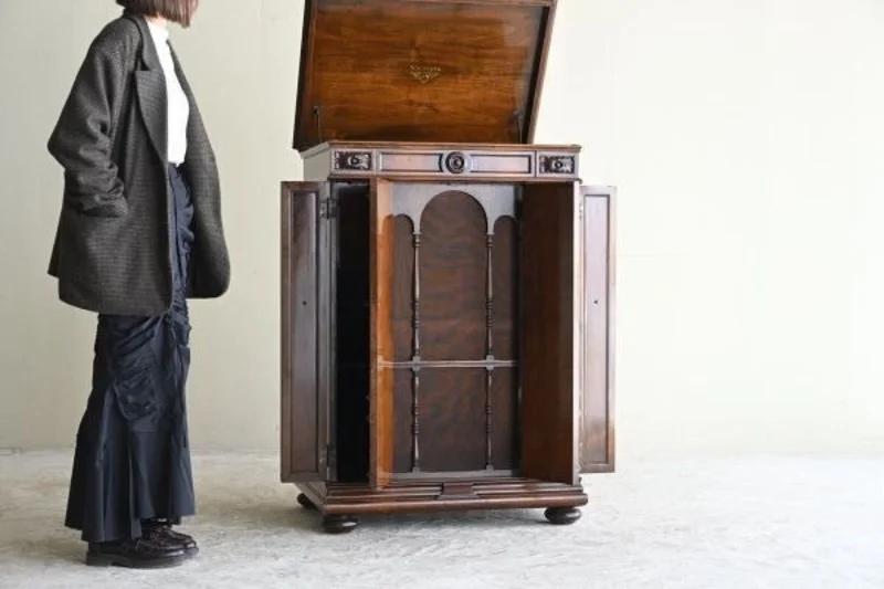 大正〜昭和初期 Victrola CREDENZA VE8-30X ／ 米国製蓄音機